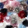 4pcs 5cm Organza Artificial Flowers Colorful Fabric Flowers With Stamens For DIY Wedding Party Home Clothing Headwear Decoration