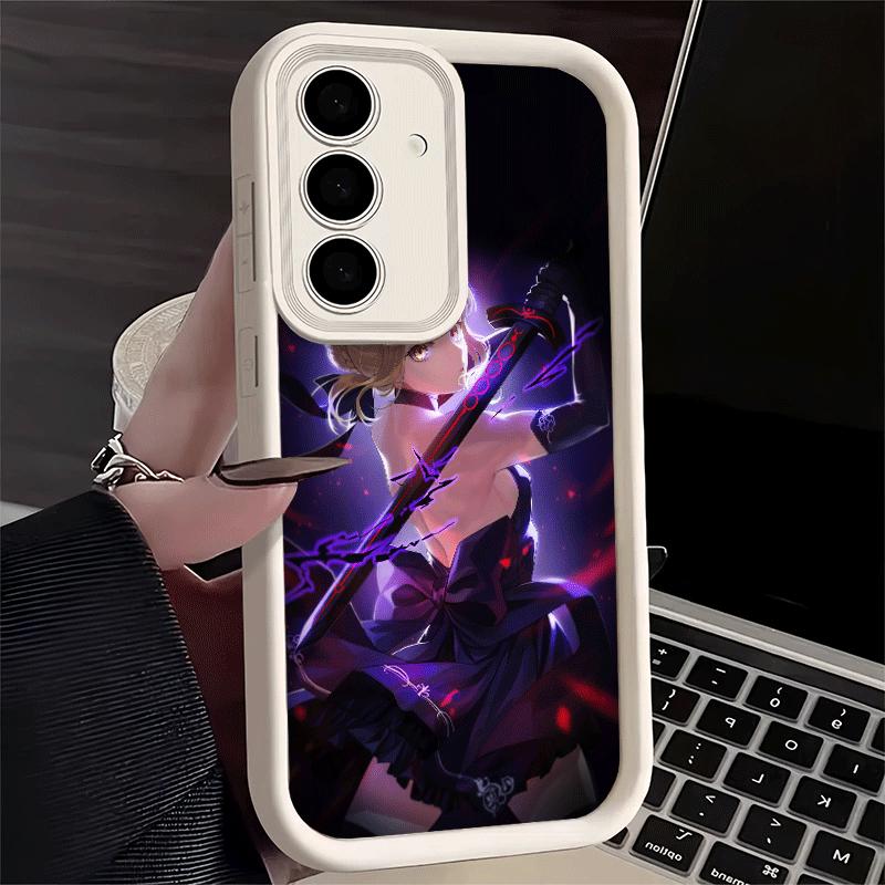 

Чехол для телефона Samsung Galaxy S26 S25 Ultra S24 FE Fate Zero Stay Night Saber Shell S23 Plus S22 + S21 S20 5G Мягкий силиконовый Fund Samsung S22 Plus