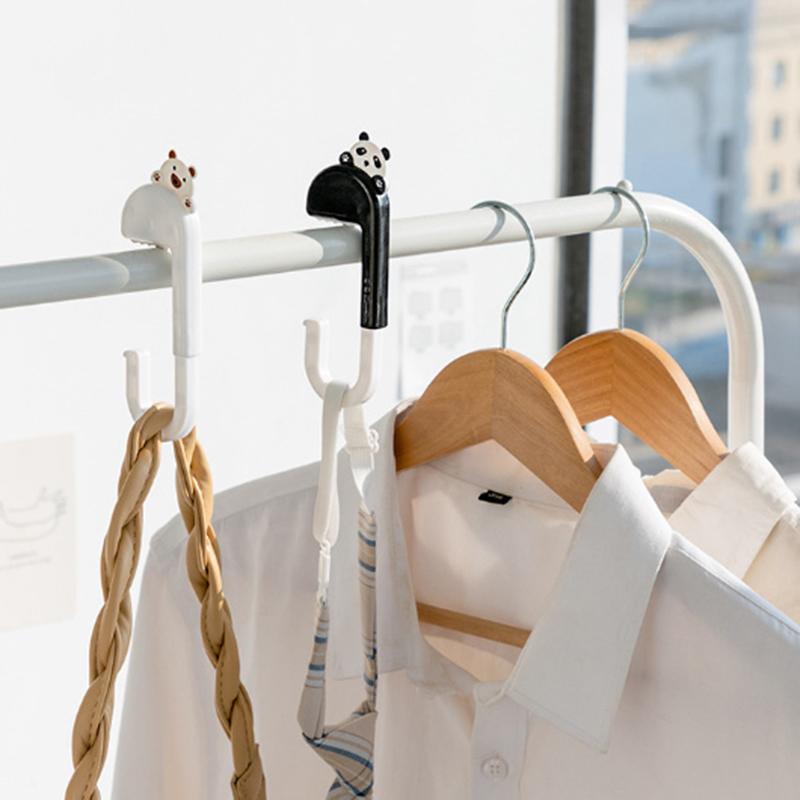Travel Portable Plastic Bag Cute Animal Hook For Hanging Decorative Table Purse Bag Hooks Wall Hanger Holder Handbag Hanger