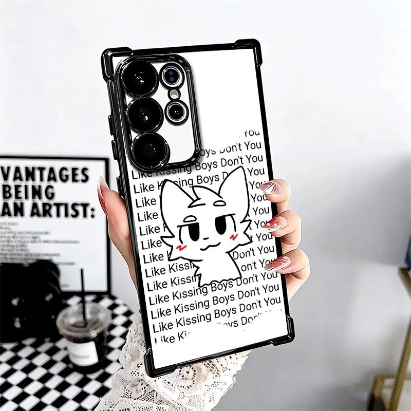 Cute B-Boykisser Catoon Plating Phone Case For Samsung Galaxy S24 S25 FE S26 Edge S23 Ultra S22 S21 Plus S20 Anti-Fall Airabag C