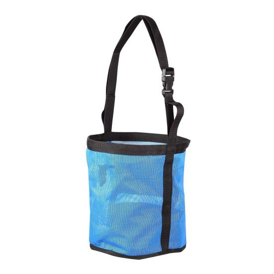 Horse Feed Bag Heavy Duty Mesh Horse Feeder with Adjustable Strap Horse Muzzle Feed Bucket for Feeding Grain Powder Supplements