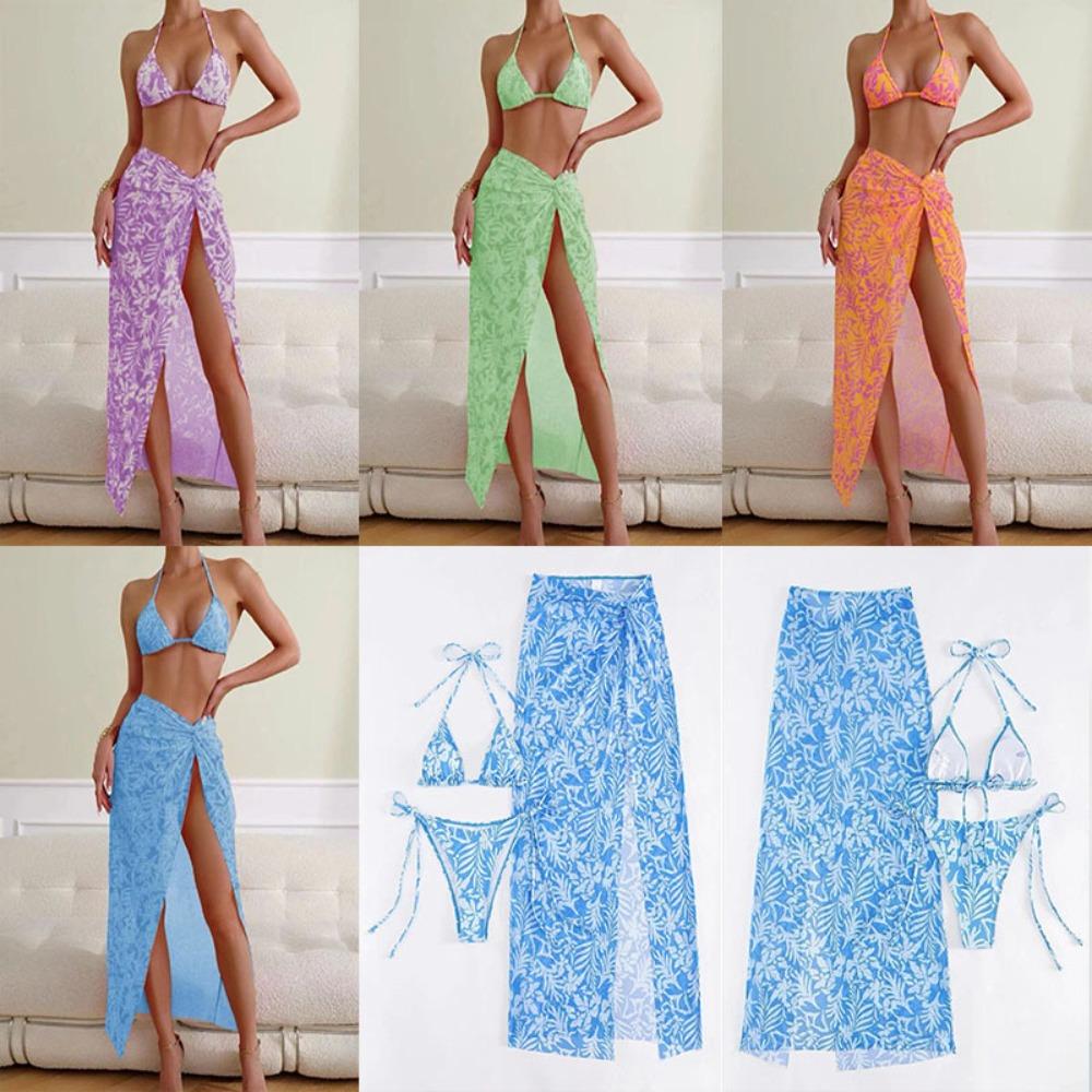 European and American Spice Girls Style Split Bikini Three-piece Swimsuit Casual Swimsuit