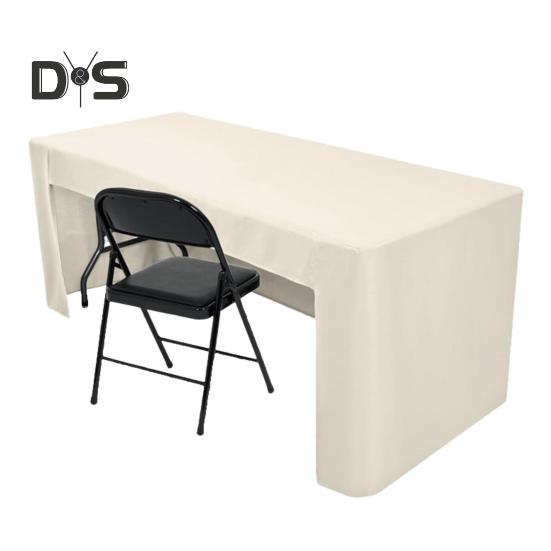Spannbettlaken, Polyester, offene Rückseite, einfarbig, waschbar, Tischdecke für Meetings, Partys, Hochzeiten, Bankette, Geburtstagsdekoration