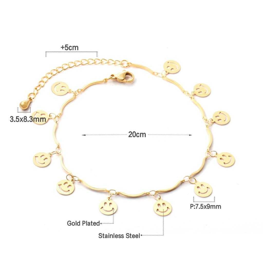 Gold Paperclip Chain Ankle Bracelet Jewelry For Beach Vacation And Summer Holiday