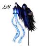 Spooky Yard Scene Accessories Halloween Soul Harvester Solar Garden Stake Light Animated Ghost Lantern with LED Skeleton Pathway Stakes Flowing Eyes,