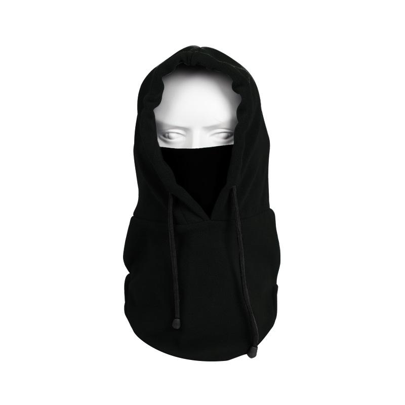 

Winter Windproof Cycling Balaclava: Warm, Thick Fleece Ski Mask & Face Protector One Size чёрный