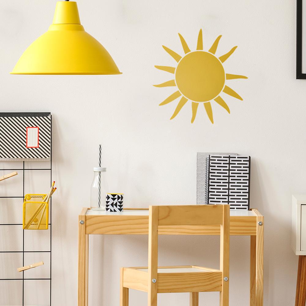 Tecknad Målad Sol Sovrum Vardagsrum Hem Väggbakgrund Försköning Dekoration Väggdekaler