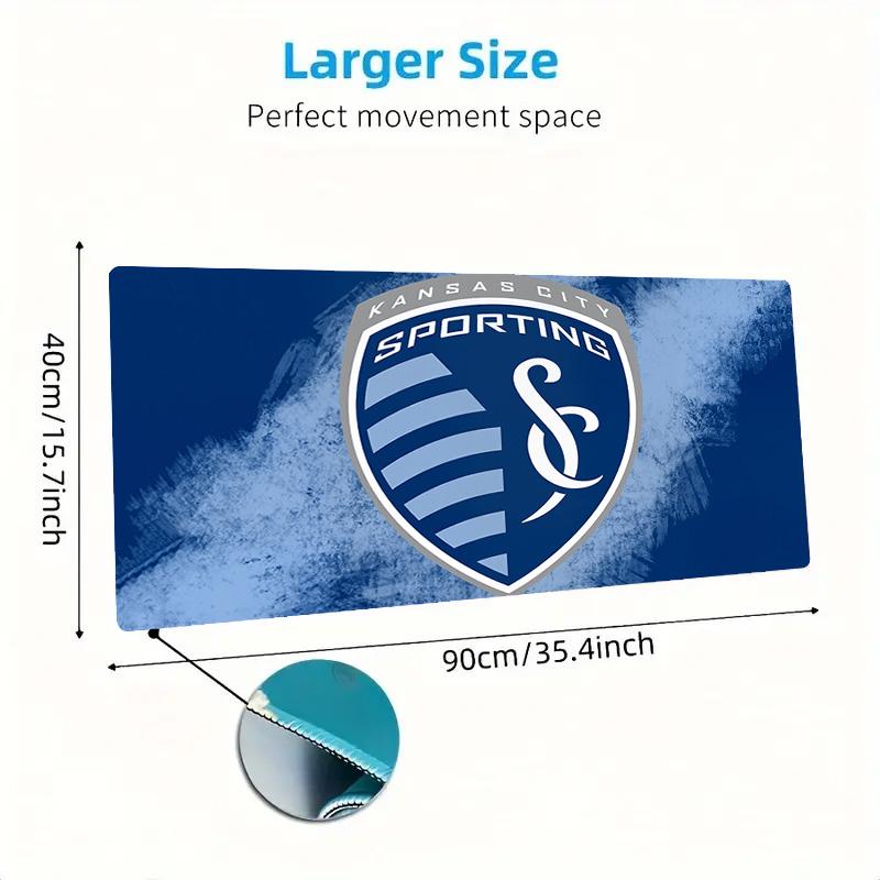 Sporting Kansas City Print Cushion Non-slip Laptop Tablet Big Mousepad XXL Mat Mini PC Playmat With Lock edge