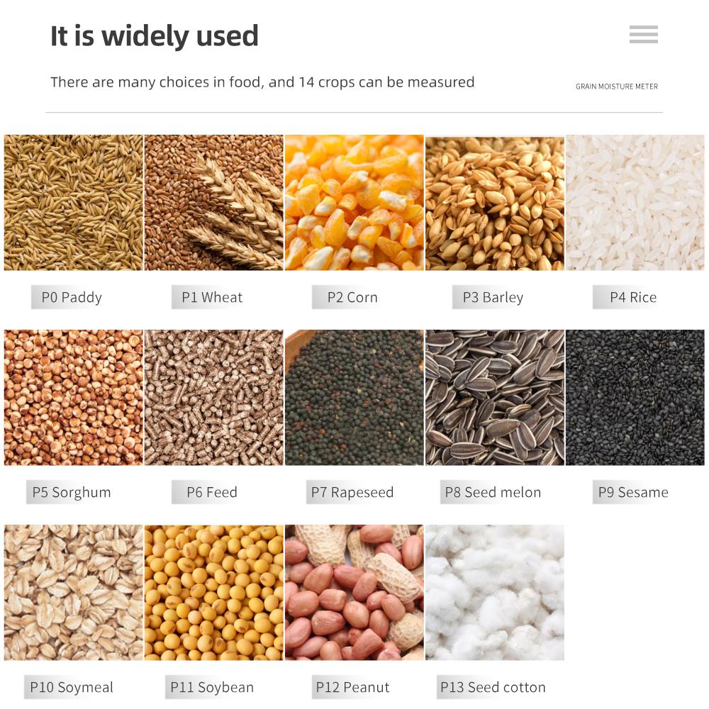 JGL-188 Grain Moisture Meter LCD Display Humidity Tester Handheld Hygrometer Water Content Detector for Corn Wheat Rice Paddy