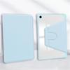 Samsung A9+ Case with Rotating Acrylic Pen Slot, Transparent Ultra-thin Leather Stand
