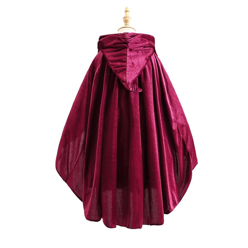 Halloween Children's Role Playing Costume Medieval Style Shawl Cape Dress Set Girls' Holiday Show Clothes Cosplay Dress Up