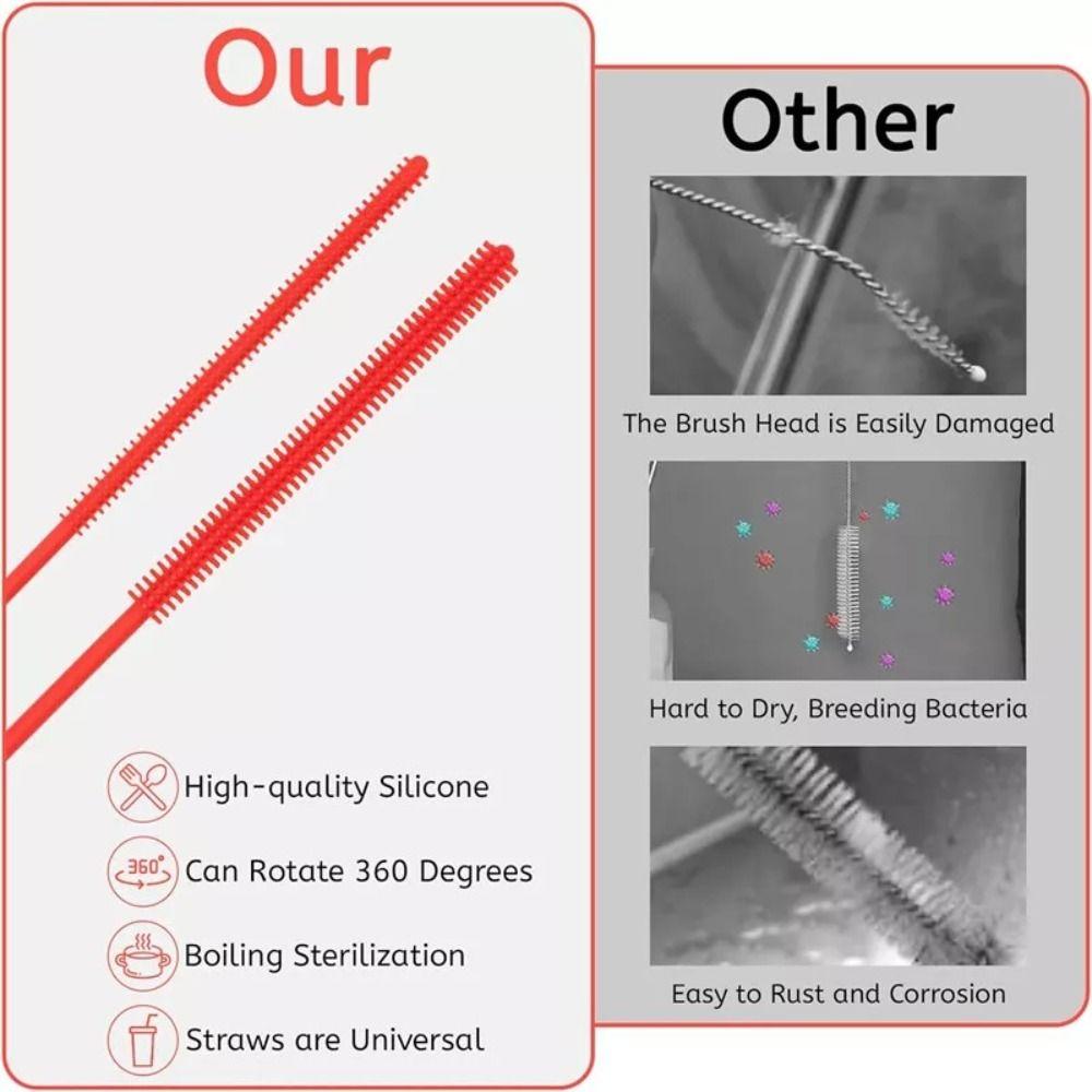 with Long Handle Pipe Cleaning Brush Household Baby Bottle Cleaner for Pacifier Brush