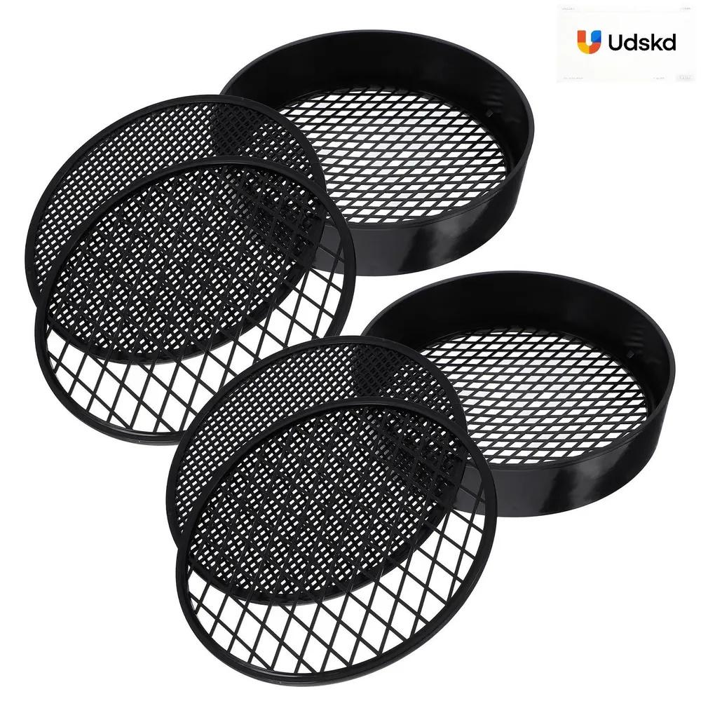 Juego de 2 tamices de mano de plástico con múltiples mallas para tamizar tierra y uso en jardinería Diseño duradero y ligero