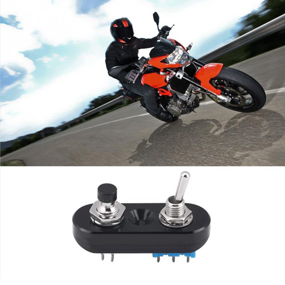 CXINCFBFUSH Motorcycle Micro Horn Switch Handle Switch 3 Position ON-OFF-ON