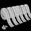 Selbstklebender Kristall Strass Aufkleber Diamantband DIY Aufkleber Strasssteine für Kunsthandwerk DIY Auto Handy Kleid Schuhe Deko