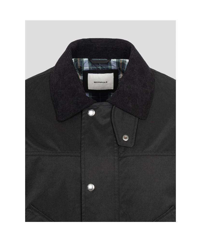 Beanpole Men Contrast Neck Field Jacket - Black