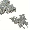 4 Stück Glitzernde Strass Schmetterling Verzierungen - Aufbügelbare Kristall Applikationen für Kleidung Jeans Schuhe Taschen Hüte Reparatur & DIY Deko
