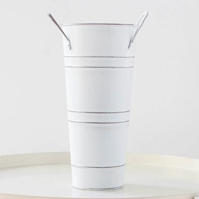 Zwart Wrijfgoud Maak Oud Klassieke IJzeren Emmer Rondheid Paraplu Opbergemmer Bloemstuk Decoratieve Vaas Ornament