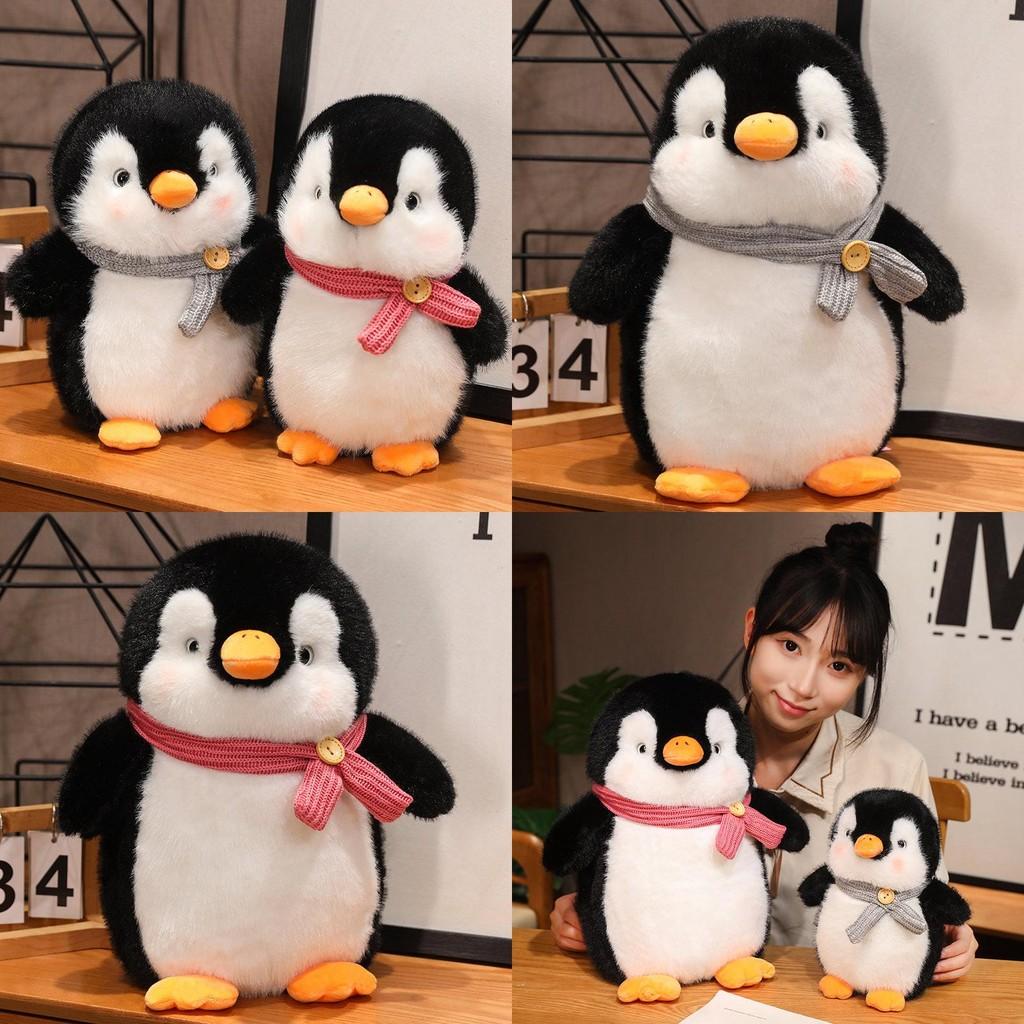Penguin Soft Plush Doll With Scarf Design For Kids Bedroom Decor Playtime And