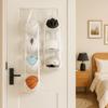 Wall Mounted Ball Storage Hanging Bag Folding Large Capacity Basketball Storage Bag Space Saving Sports Equipment Storage Rack