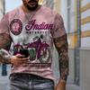 New Summer Men's Fashion T-shirt Personality Motorcycle Printed Men's T-shirt Top
