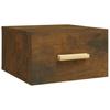 Wall Mounted Nightstands Set of 2 Smoked Oak 35 x 35 x 20 cm