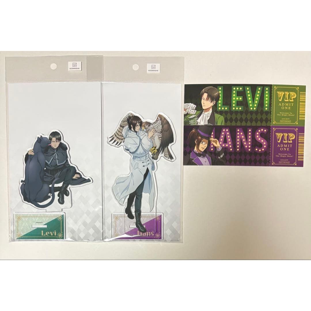 Used Attack on Titan Winter Animal Acrylic Stand Levi Hange