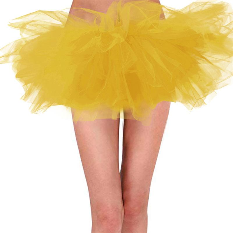 Tutu Running Skirt Mini Skirt 6-Layer Tulle Tulle Skirt Sexy Ballet Skirt Tiered Skirt Petticoat Fluffy Layered Tulle Tutu Skirt