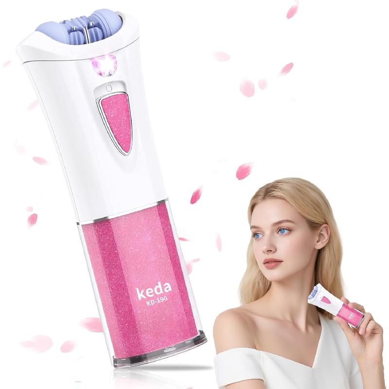 Glabrouse Skin Epilator, 2025 New Glabrouse Skin Hair Remover for Women Cordless Facial Hair Removal for Women Facial, Arms, Legs and Bikini (Pink)