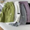 High Waist Slim Casual Sports Shorts Women's New Korean Version of Loose Wide Leg Drawstring A-line Pants