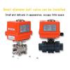 Q911S-10 Mini UPVC Electric Ball Valve Stainless Steel Thread Union Motorized PVC Actuator Valve Plastic Air Valve