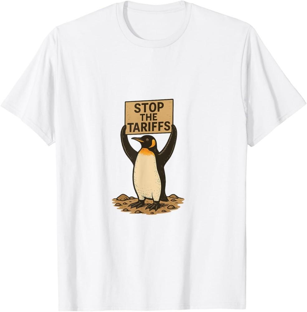 Stop The Tariffs Funny Anti Tariff Penguin T-Shirt