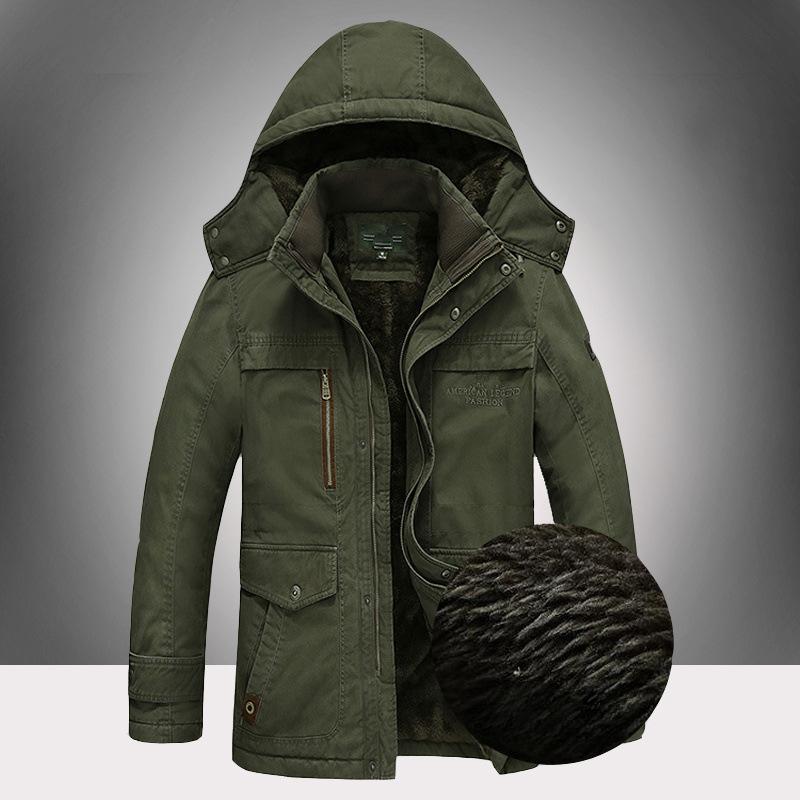 

Мужская зимняя новая одежда с хлопковой подкладкой Мужская флисовая утолщенная теплая куртка свободная большого размера средняя и длинная одежда из хлопка хлопок 5XL