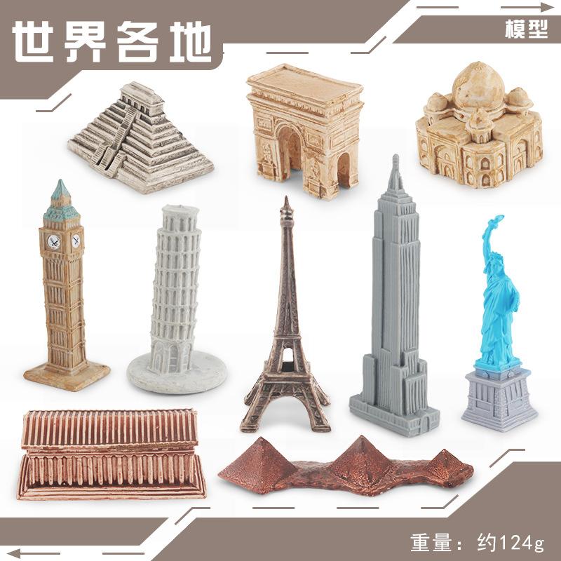 Simulation Building Models Around The World Children'S Educational Cognition Features Landmarks Architectural Ornaments Toys