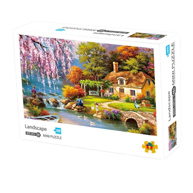 Mini Landscape Art Puzzle Series Challenging Difficultly 1000pcs For Adults Stress Relief Toy