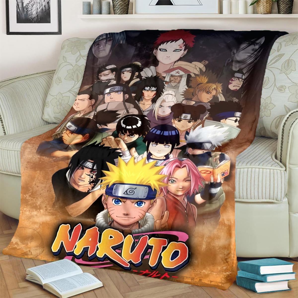

Anime-Naruto Print Blanket Warm Comfortable Flannel Blanket for Bedrooms, Sofas, Beds, Chairs, Picnics, Travel -LXR53 75x90cm