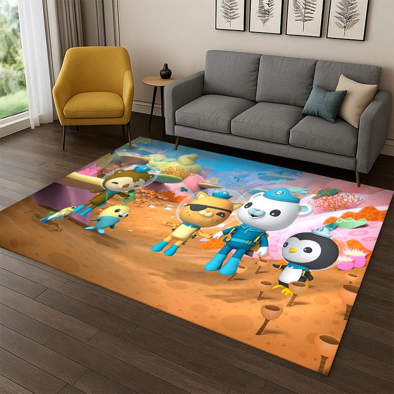 Cute Cartoon The Octonauts Barnacles Carpet Rug for Bedroom Living Room Sofa Doormat Home Decor,Kid game Area Rug Non-slip gift