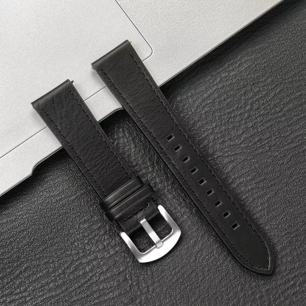 20mm 22mm Leather Strap for Redmi Watch 5 / 3 Active Lite Soft Business Wristband Strap for Samsung Galaxy Watch 7 6 5 4 Classic