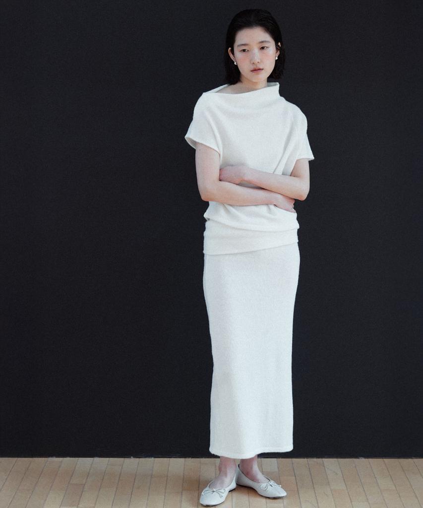 Yutosiseu Hairy Layered Long Skirt(Ivoey)