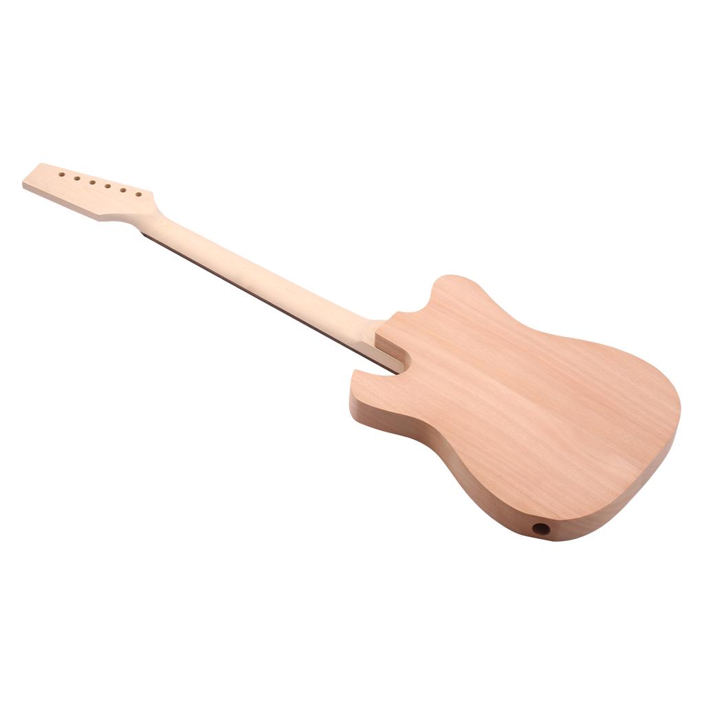 Nedokončená elektrická kytara DIY sada Mahagonové tělo Javorový krk Palisandrový hmatník