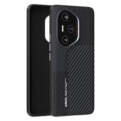 ABEEL For Honor 300 Pro Case PC+TPU+Aluminum Alloy+PU Leather Phone Cover Compatible with MagSafe