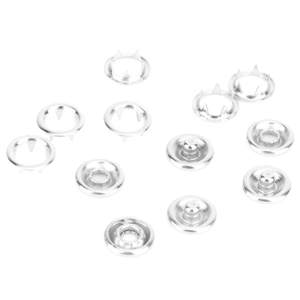 200pcs 9.5MM Size Hollow Prong Snap Button Silver Color Metal Snap Button Sewing Projects