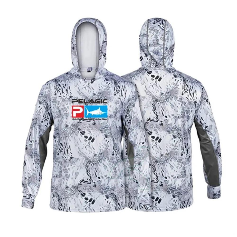 Pelagic Outdoor Sports UPF + 50 Herren Kapuzen-Angelanzug Leicht Sonnenschutz Langarm Luya Angelanzug XXXL