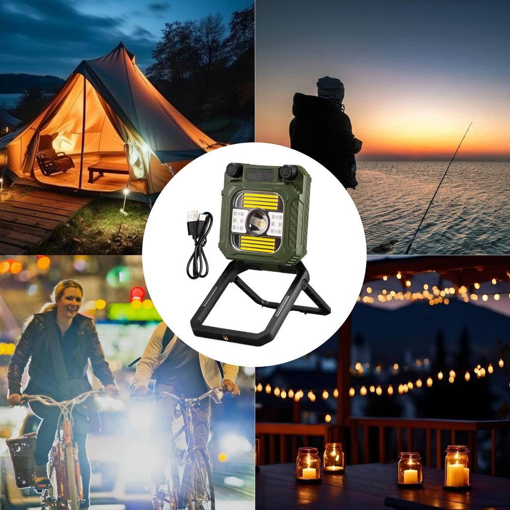 LED Camping Lights Hand-Cranked Charging Survival Gear Folding USB Rechargeable Camping Lantern For Backpacking Fishing Night
