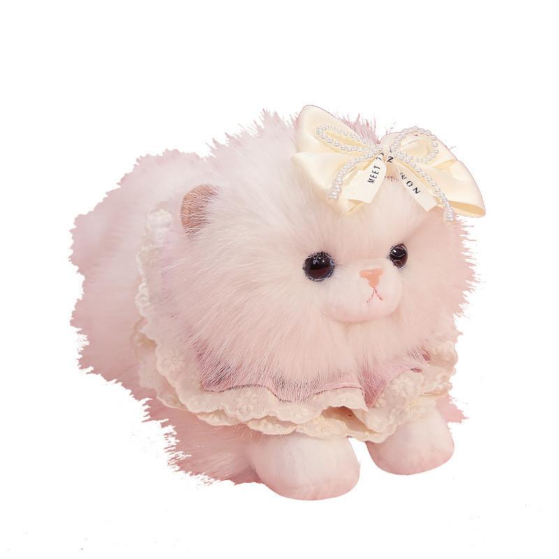 Lifelike Plush Cat Toy With Soft Polyester Fiber Filling For Kids And Collectors
