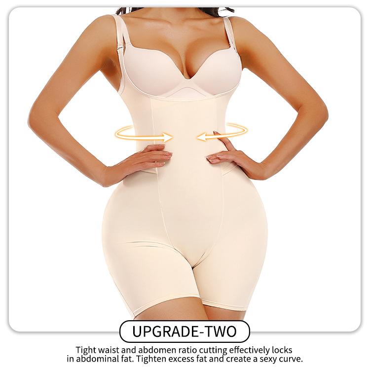 Step-in Back Closure Butt Lifter Spaghetti Strap Full Body Shaper, Tummy Control Body Shaping Bodysuit for Women