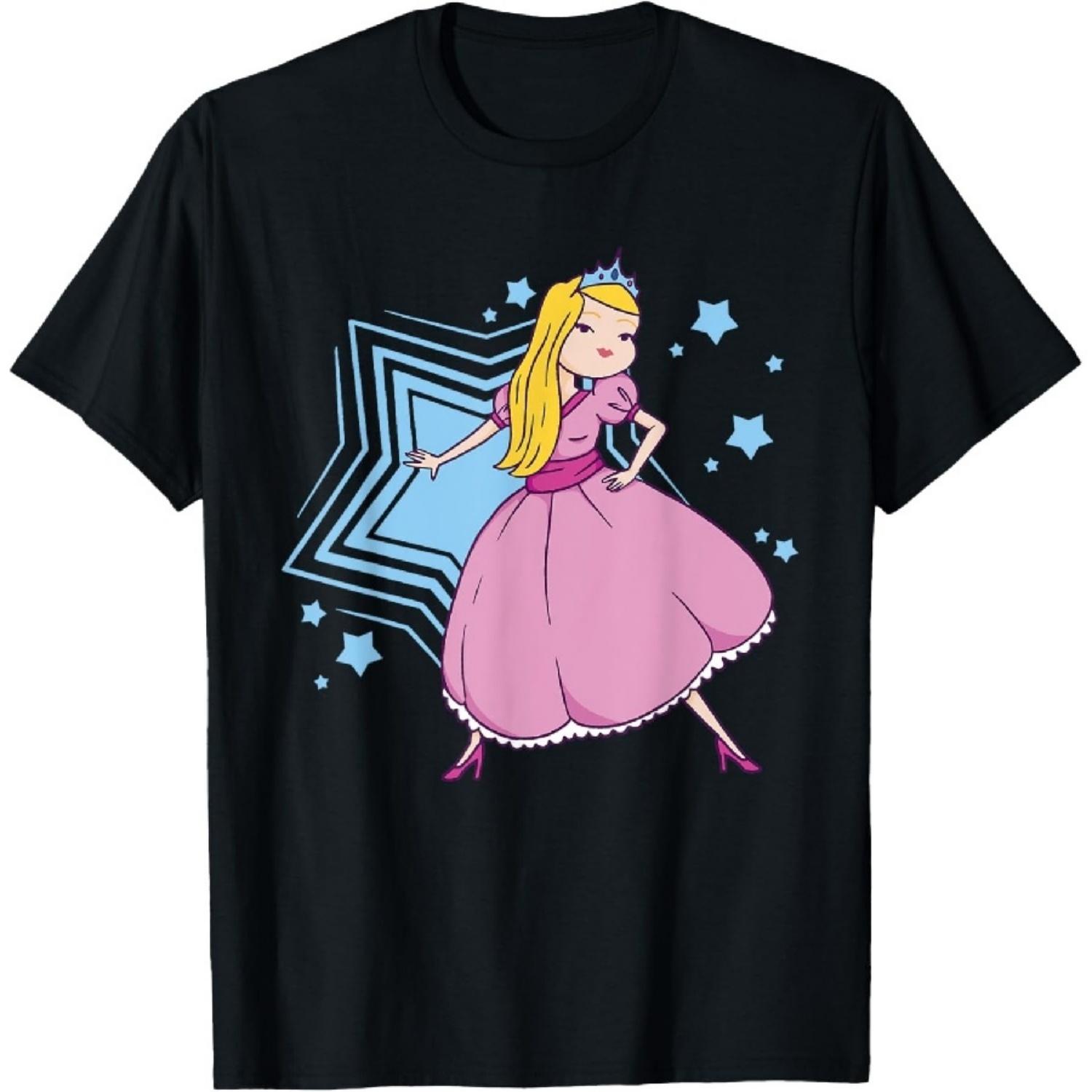 

Funny Princess Dress Cute Girls Womens Crown Peach Costume T-Shirt1 XXXXXL чорний
