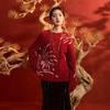 3COLOUR Sweaters Women's Cherry Red Crew Neck Moderate Straight Fit D411XC203M00