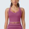 New contrasting color tight high elastic breathable yoga suit six-piece sports running fitness yoga suit women