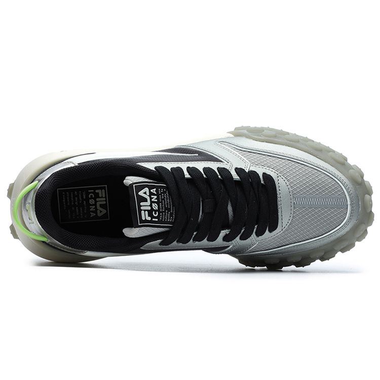 Fila Gara Fabric Top Layer Cowhide TPU Comfortable Daily Low-Top Lifestyle Casual Shoes Men Casual Shoes Gray Black F12M213111FSB